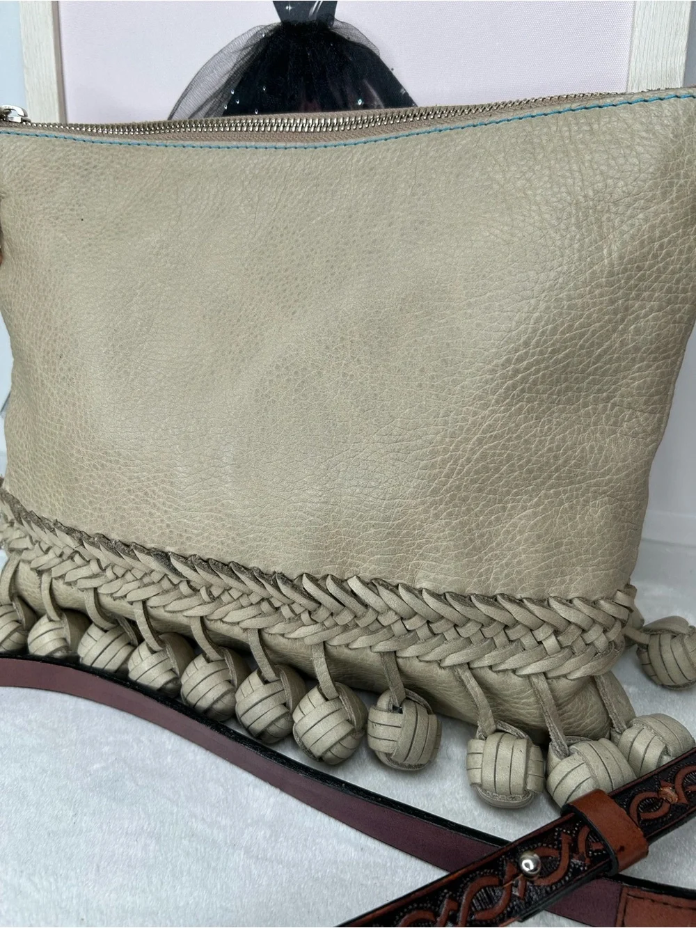 Rare- Consuela Paloma Fiesta Pebbled Leather Crossbody